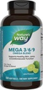 Nature 's Way Mega 3 / 6 / 9 Omega Blend, Supports Healthy Skin, Joints, Cardiovascularis Function *, Fish, Flax, Borage Oil, 180 Lime Favored Softgels (Packaging May Vary)