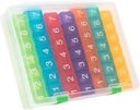 e- Pill 7 Times egy nap x 7 Day Clear Pill Organizer, Vitamin és Medicine Pillbox (Szivárvány)