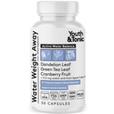 Jugend & Tonic Wasser Gewicht Weg – Kräuterdiuretische Pillen für Wasserretention, Schwellung & Belly Bloating Unterstützung – Unterstützt Fluid Balance mit Kalium & Vitamin B6 – 30 Kapseln für Frauen & Männer