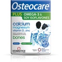 Vitabiotikumok Osteocare Plus 2- in1 Forma - Kalcium 800mg D3-vitaminnal, Magnéziummal, Cink-mel és Omega3-mal 124; Csont- és Immunrendszeri multivitamin kiegészítés férfiaknak és nőknek - 90 tabletta