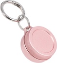 Napi fémhordós eset - Hordozható Keychain Pill Holder, Vízálló kis utazási tabletta tartály füldugó érmék, kompatibilis Loop, Eargasm & Vibes, Compact Mini Purse Pill Box (rózsaszín)