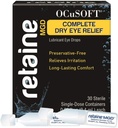 OCuSOFT Retaine MGD komplett száraz szemvédő kenőanyag Szemcseppek Single-Dose tartályok, 30 gróf (2-es csomag)