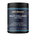 Multi Collagen Peptides Types I, II, III, V & X hidrolizált fehérje por - Grass- Fed, keverés emésztőenzimmel - a bőr, haj, köröm, ízületek & Gut Health, ízesítetlen