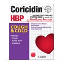 Coriciidin HBP Decongestant- Ingyenes köhögés és hideg gyógyászat - Speciálisan tervezett megkönnyebbülés a magas vérnyomás, köhögés, orrfolyás, tüsszögés és hideg tünetek (16 gróf)