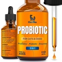 Folyékony probiotikumok kutyáknak és macskáknak - 6 milliárd CFU Pet Digestive Support - Kutya probiotikumok endzimekkel - Macska probiotikus kiegészítés - 2- oz palack