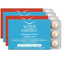 Viter Energy Caffeined Gum 60 mg koffein, B Vitamins, Guarana, Sugar Free. (Variety, 12db, 4 Pack)