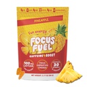 FocusFuel Energy Chews - Ananász Flavor (15 Servings) - 100mg koffein + Alpha GPC + L- Theanine + B12, Magnézium - Trópusi energia boost - No Crash or Jitters