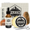 5 Piece Beard Grooming Kit for men, including All Natural Beard Oil, Beard Balm with Sweet Orange Spint, Comb, Scolar, Storage Bag, Beard Care Set Karácsonyi Apák Napja Ajándék neki