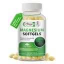 Magnézium Glicinate 500 mg Softgels Supplement, Small Easy to Swallow Magnézium Gelcaps Nagy felszívódás éjszakai láb és alvó támogatás, Izom & Csont, Nyugodt, Nem GMO, 120 Gelcaps, 60 napos ellátás
