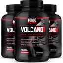 FORCE FACTOR Volcano Pre Workout Nitric Oxide booster kiegészítés férfiak kreatin és L-citrullin, hogy segítsen boost nitrogén-oxid, energia, izom és javítja a vér áramlás, 120 gróf (csomag 3)