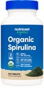 Nutricost Organic Spirulina 500mg, 240 tabletta - glutén mentes, nem GMO