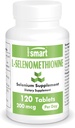 SuperSmart - L- Selenomethionine 200mcg naponta (Selenium Supplement) - Magas abszorpció - Essential Trace Mineral 124; Non-GMO & Gluten Free - 120 tabletta