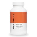 Relumin Gluta 500 rágótabletta Glutathionnal, Hyaluronic Acid, C-vitamin, biotin & Collagen - Skin Tone & Glow - Fruit Punch Flavor - Készült USA - 60 tabletta