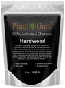 Pflanze Guru aktiviert Charcoal Pulver 4 Unzen. HARDWOOD - Food Grade Kosher Non-GMO - Teeth Whitening, Gesichtsmaske und Seifenherstellung. Fördert natürliche Entgiftung und hilft Verdauung