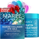 MAREE Komplette Beauty-Lösung - Unter Augen Gele & Haarmaske, Conditioner - Marine Collagen, Hyaluronsäure, Kokosöl & Keratin - Reduziert Puffy Eyes & Dark Circles, Hydrating Fine & Frizzy Hair