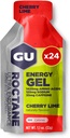 GU Energy Roctane Ultra Endurance Energy Gel, Vegan, Gluten- Free, Kosher, és Dairy- Free On- The- Sports Nutrition for Running, Biking, Tiking vagy Síelés, 24 - Count, Cherry Lime