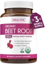 Organic Beet Root Powder Tablets - Extra Strength Beet Supplement with Black Pepper Extract for Enhanced Absorption to Support Heart Health Nitric Oxide Production & Athletic Performance (3 hónap)