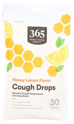 365 by Whole Foods Market, Honey Lemon Cough Drops, 30 gróf