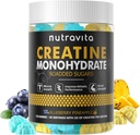 Nutravita Creatine Monohidrát Gummees for Men & Women- 5g Creatine Monohidrát per Serving - Sugar Free, Vegan, Bluberry Ananász Flavor, 120 Count