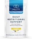 Equilife Napi táplálkozási támogatás, All-in-One Multivitamin Meal csere, Pure Vanilla Flavor, 15G Növényi fehérje, Támogatás Teljes Wellness Beleértve energia, emésztés, & bőr, 14 szerváció