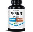 Healthfare Pine Bark kivonat 6000mg Francia Tengerészet 124; 200 Vegan Capsicum 124; Szabványosított 95% OPC Proantocianidins spp.