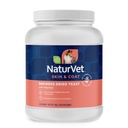 NaturVet - Brewer Szárított Élesztő Formula fokhagymás ízesítéssel - Plus Vitamins - Támogatja az egészséges bőr és fényes kabát - dúsított B1, B2, Niacin & C-vitamin - kutyák és macskák (4 LB por)