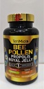 Bienen Pollen Kapseln für Männer und Frauen, 7-in-1 Formel mit Propolis, Royal Jelly, Turmeric, Carob & More - Energie, Immune, Verdauungsunterstützung - Reich an Nährstoff, Vitamine - 150 Kapseln