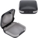 Védekező eset utazási hallókészülékek Hard Small Splashproof 2.16 "* 2.04" * 0.39 "Elzárt belső 2 hallókészülék, ITE, RIC, CIC (fekete)