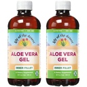 Lily Of The Desert Aloe Vera Gel - Inner Fillet Thicker Consistency Aloe Vera Drink mit natürlichen Vitaminen, Verdauungsenzyme für Gut Gesundheit, Stomach Relief, Wellness, Glowing Skin, 32 Oz (Pack von 2)