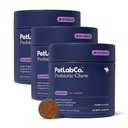 PetLab Co. Probiotikumok kutyák számára, Support Gut Health, Alkalmi Hasmenés, Emésztőrendszeri és Szezonális Allergia - Pork Flavor - 30 Soft Chews - Packaging May Vary (Value 3- Pack)