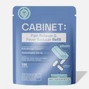 Kabinet: 500 mg Acetaminophen a fejfájás enyhítésére, fogfájás, torokfájás és láz csökkentésére, 120 tabletta (újratöltés)