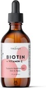Tiszta biotin folyadék cseppek 10000µg - Biotin (B7) Max. Erő a haj, bőr és körmök - C-vitamin (8mg) - Nők és férfiak - 60 napos ellátás / 2.0 Fl. (60ml)