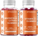 Vitamatic Magnézium & D3-vitamin Gummees Combo - 60 Vegán Count Each