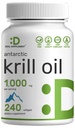 DOLL SUPPLEMENT Antarktisz Krill Oil, 1000 mg Per Serving, 240 Softgels - Mercury Free, No Fish Taste - Rich in Omega-3 s, EPA, DHA, Astaxantin, & Foszfolipids - Non-GMO, No Gluten