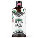 NaturoBliss Organic Black Seed Oil 100 Virgin Cold Pressed Omega 3 6 9 Super Antioxidant for Immune Support, Joints, Mobility, Digestion, Hair Skin Vegan, Gluten- Free, Non- GMO USDA Certified 8oz