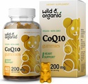 Wild & Organic CoQ10 Gumies - Vegan CoQ10 200mg Ubiquinone antioxidáns kiegészítés - Natural Energy and Focus Gumies Q10- 60 Non-GMO Pectin Chewables
