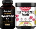 Naturebell Hyaluronic Acid Capsules Biotin + C-vitamin & Electrolyte Hydration Powder Bundle Pack