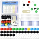 136pcs Organic Chemistry Molecular Model Set diák és tanár inorganic & Organic Academic Chemistry Education 59 Atoms & 76 Links Bonds & 1 Link Atoms Remover