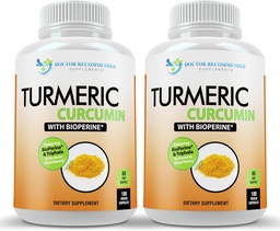 Turmix kurkumin kiegészítés - 2250mg / d - Veggie Caps - 95% kurkuminoidok fekete bors kivonattal (Bioperin) - 750mg kapszula - 100% szerves - a legerősebb kurkuma (2-es csomag)