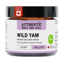 Hiteles Organic Wild Yam Root Kiegyenlítő krém Nők Prémium gyógynövény botanikai, Yam Cream, Wild Yam Skin Care, Minden összetevő Certified Vegan (VEGAN Clary Blend)