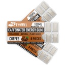 LyvWel Energy Gum, 124; 100mg koffein / gem, 124; All Natural Medicines 124; Sugar- Free Pre- Workout Boost: Az esszenciális energia kiegészítés, hogy maradjon ébren - 3 Pack (kávé)