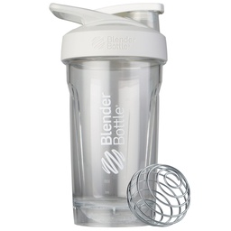 BlenderBottle Sport Shaker üveg Wire Whisk, 24- Ounce, Fehér - Protein Shakes & Hydration atléták & Fitness Enthusiasts, Easy mixing, Tartós és könnyű, Lockable Lid