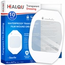 Átlátszó Film Dressing 4 "x 4.75" (10 csomag) - Vízálló tapadó sebtapasz kötszerek post- Sebészeti zuhany, IV Shield, Tattoo Aftercare, Clear Breathable Dressing Patches by HEALQU