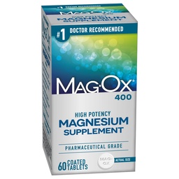 Mag- Ox 400 Magnézium kiegészítés, gyógyszerészeti tisztaságú Magnézium-oxid adagonként 482 mg, 60 tabletta