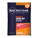 GU Energy Roctane Ultra Endurance Energy Drink Mix, Vegan, Gluten- Free, Kosher, 35mg koffein, és Dairy- Free n-the- Energy for any workout, 10 Single-Serving Packs, Trópusi Gyümölcs