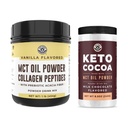 Bal parti teljesítmény Keto MCT Oil Powder & Collagen + Keto Coco Drink Mix