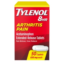 Tylenol 8 óra Arthritis Pain Relief Extended- Release Tablets, 650 mg Acetaminophen, Joint Pain Reliever & Fever Reducer Medicine, Oral Pain Reliever for Arthritis & Joint Pain, 50