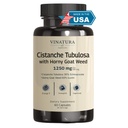 VINATURA Cistanche a Horny Goat Weed 60% Icariin - 1250mg per Serving, Cistanche Tubulosa, Cistanche Supplement Men, Energy, Strength Cognitive * USA Made and Tested * - 60 Capsules 30 Servings