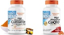 Doktor 's BEST DRB- 00107 Magas abszorpciós kurkumin Turmeric Root C3 Complex & BioPerine 500mg & High Absorption CoQ10 BioPerine, Gluten Free, Natural Fermented, Heart Health