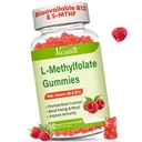 L-metil-folát 15 mg gumival metil-B12, folsav kiegészítés hangulatváltozás, agy egészség, immuntámogatás, málna aroma, 60 gróf